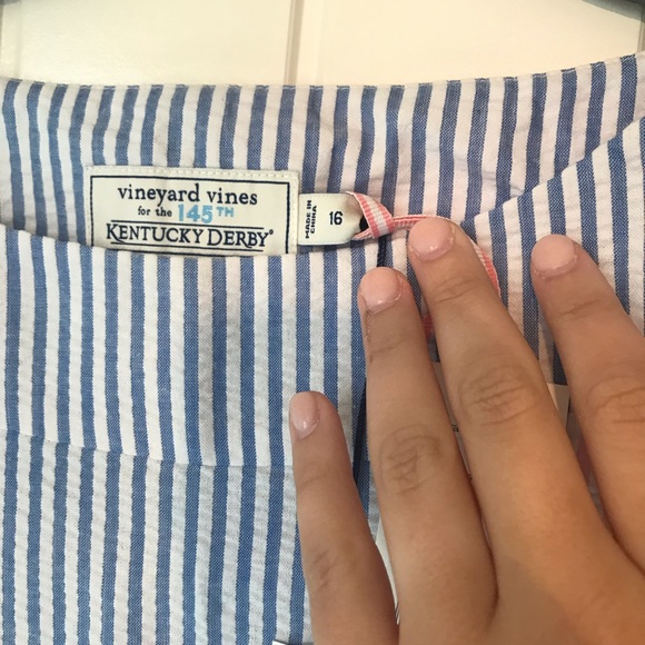 NWT VINEYARD VINES KENTUCKY DERBY SEERSUCKER DRESS - Picture 4 of 4
